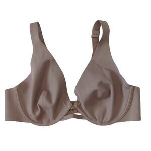Thirdlove Classic Unlined Plunge Bra 40C Nude Tan Underwire Comfortable Everyday